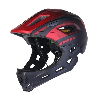 Children Safety Bike Helmet Boys and Girls Sports Helmet Removable Chin Pad Kids Scooter Rollerskate Bike Helmet With LED Lights